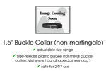 Load image into Gallery viewer, The Hound Haberdashery Collar Sangria Scrolls Jacquard - Martingale Dog Collar or Buckle Dog Collar - 1.5&quot; Width
