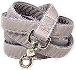 Load image into Gallery viewer, The Hound Haberdashery Silver Velvet Dog Leash
