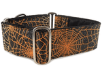 Load image into Gallery viewer, The Hound Haberdashery Collar Spider Webs - Martingale Dog Collar or Buckle Dog Collar - 1.5&quot; &amp; 2&quot; Widths
