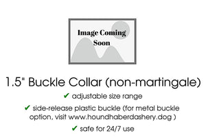 The Hound Haberdashery Collar Spider Webs - Martingale Dog Collar or Buckle Dog Collar - 1.5" & 2" Widths