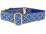 Load image into Gallery viewer, The Hound Haberdashery Collar Stratford Jacquard in Blue - Martingale or Buckle Dog Collar - 1.5&quot; Width
