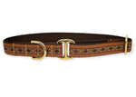 Load image into Gallery viewer, The Hound Haberdashery Collar Tag Collar - Gemstones in Brown
