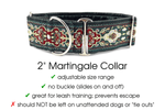 Load image into Gallery viewer, Salzburg Jacquard in Green - Martingale Dog Collar or Buckle Dog Collar - 2&quot; Width - The Hound Haberdashery
