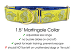 Load image into Gallery viewer, Spirit Animal Jacquard in Mustard &amp; Olive - Martingale Dog Collar or Buckle Dog Collar - 1.5&quot; Width - The Hound Haberdashery
