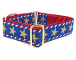 Load image into Gallery viewer, Stars &amp; Stripes - Martingale Dog Collar or Buckle Dog Collar - 1.5&quot; Width - The Hound Haberdashery
